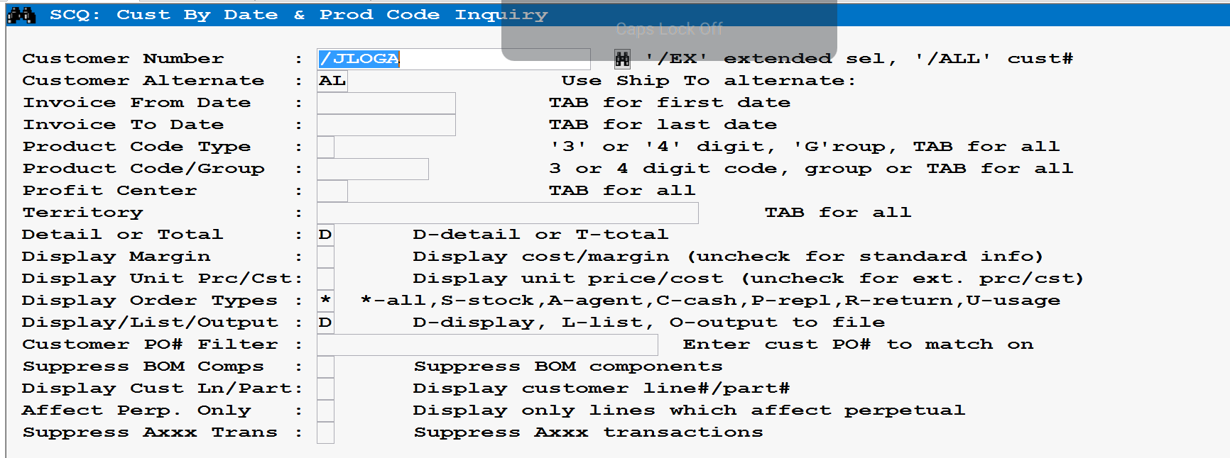 Email your SCQ inquiries to yourself in Excel Format
